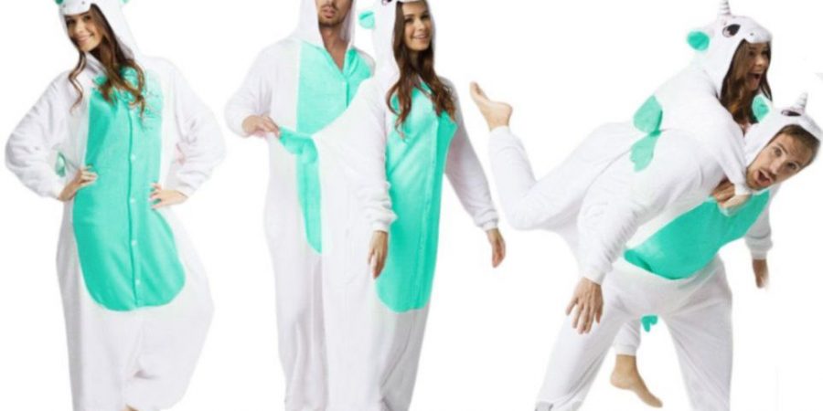 PIŻAMA PRZEBRANIE KIGURUMI JEDNOROŻEC MIĘTOWY