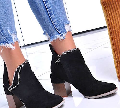 botki damskie czarne